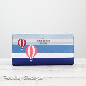 NWT Kate Spade Hot Air Balloon Slim Bifold Wallet